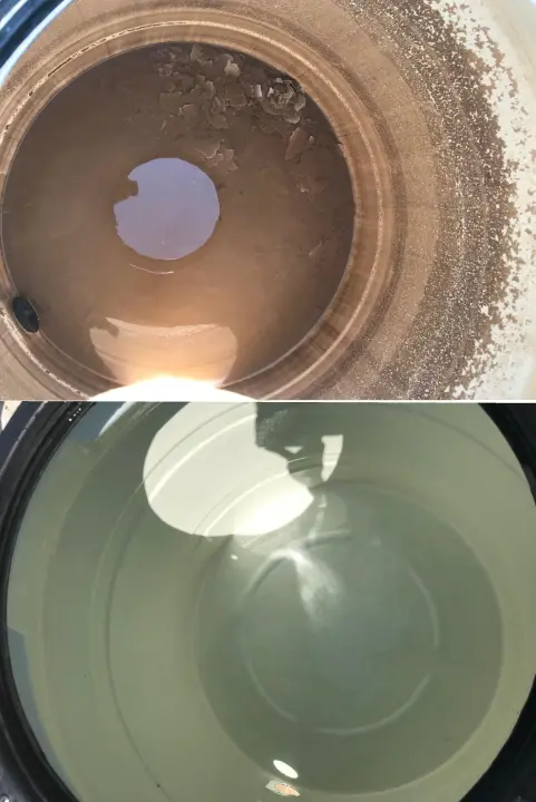 tinacos Antes y despues de lavar el tinaco